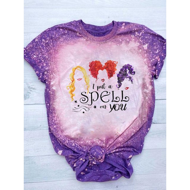Camiseta con estampado de chica con hechizos de teñido anudado a la moda Tmvgtek Para estrenar