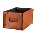 thumbnail image 2 of Caja de Almacenamiento de Cuero, Plegable, Creativa, Estilo Nórdico, Decorativa, Organizador, Contenedor de Almacenamiento Grande para Cajón de naranja Sunnimix Cesta de almacenamiento, 2 of 8