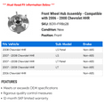 thumbnail image 2 of Front Wheel Hub Assembly - Compatible with 2006 - 2008 Chevy HHR 2007, 2 of 2