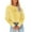 Yellow, variant on Sherrylily Women Long Sleeve Crop T-Shirts Casual Drop Shoulder Tops Fashion Tees S-2XL
