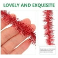 thumbnail image 3 of WRITWAA Tinsel Garland Snowflake Decorations Red Plastic Christmas Party Ribbon 2 Rolls 1.5m, 3 of 8
