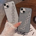 thumbnail image 4 of Glitter for iPhone 13 Pro Max Phone Case Luxury Bling Hand Strap Sparkle Diamond Cute Wrist Bracket Slim Thin Fit for Women Girls Shockproof Protective Cover Case for 13 Pro Max,6.7 Inch, Black, 4 of 9