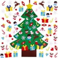 thumbnail image 2 of 4FT DIY Felt Christmas Tree Set for Kids Toddlers Wall Hanging Decorations Felt Craft Kits for Xmas Party Favors, 2 of 6