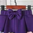 thumbnail image 5 of Staki Girl Outfit Toddler Summer Girls Clothes 3 Piece Ruffle Sleeve Tops and Skirt Sets Cute Party Dress for Kids 9M 12M 18M Purple,9-12 Months, 5 of 6
