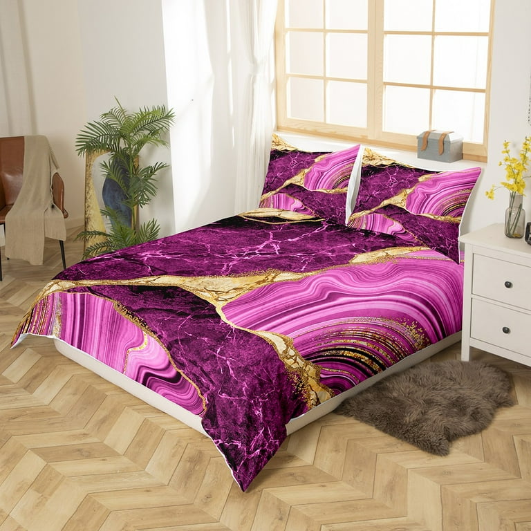 Purple Abstract Duvet Cover Abstract Painting Quilt Cover Bedding Set Purple outlet Gold Blue Bedroom Decor 3D Bed Cover