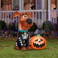 thumbnail image 2 of Gemmy Airblown Inflatable SCOOB w/Pumpkin Scene WB, 4 ft Tall, Multicolored, 2 of 4