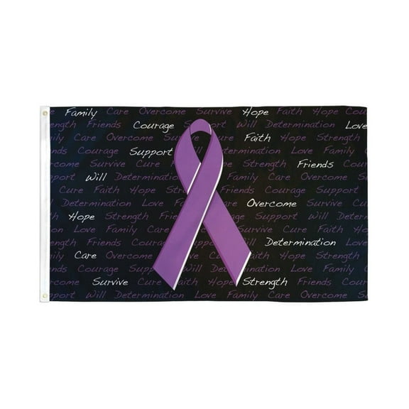 Purple Ribbon (Inspiration) Flag 3x5ft Poly