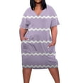 thumbnail image 2 of New Dresses for Women Plus Size Women'S Oversized Printed Loose Casual Short Sleeved-Neck Knee Length Dress Midi Dresses for Women, 2 of 5