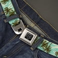 thumbnail image 2 of Buckle-Down Belt, Seatbelt Buckle Belt, Palm Trees Swaying Tan Teal, Youth 22 to 32 Inches, 2 of 9