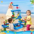 thumbnail image 4 of deals! ALLJOY 5-Tier Water Table for Toddlers 1-3 4-8, Outdoor Toys Sand Sensory Table Outside Water Play Beach Toys for Toddlers Kids Summer Gifts, 4 of 8