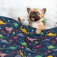 thumbnail image 3 of Yiaed Dinosaur Flowers Print Dog Blankets-Cat Blanket Washable for Couch Protection,Puppy Blanket, Soft Plush Reversible Throw Furniture Protector-Medium, 3 of 8