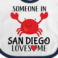 thumbnail image 4 of Inktastic Someone in San Diego Loves Me Gift Boys or Girls Baby Bib, 4 of 4