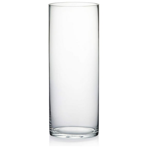 WGV Cylinder Vase, Width 6", Height 16", Clear Glass Container Terrarium Candle Holder for Wedding Centerpiece, Party Event, Home Office Decor, 1 Piece