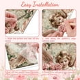thumbnail image 2 of Rub on Transfer Decal Sticker for Furniture Craft Decor 6x12 Vintage Angel with Pink Roses 3Pcs Waterproof UV DTF Transfer for Drawer Dresser Glass Porcelain Wood Plastic Window, 2 of 9