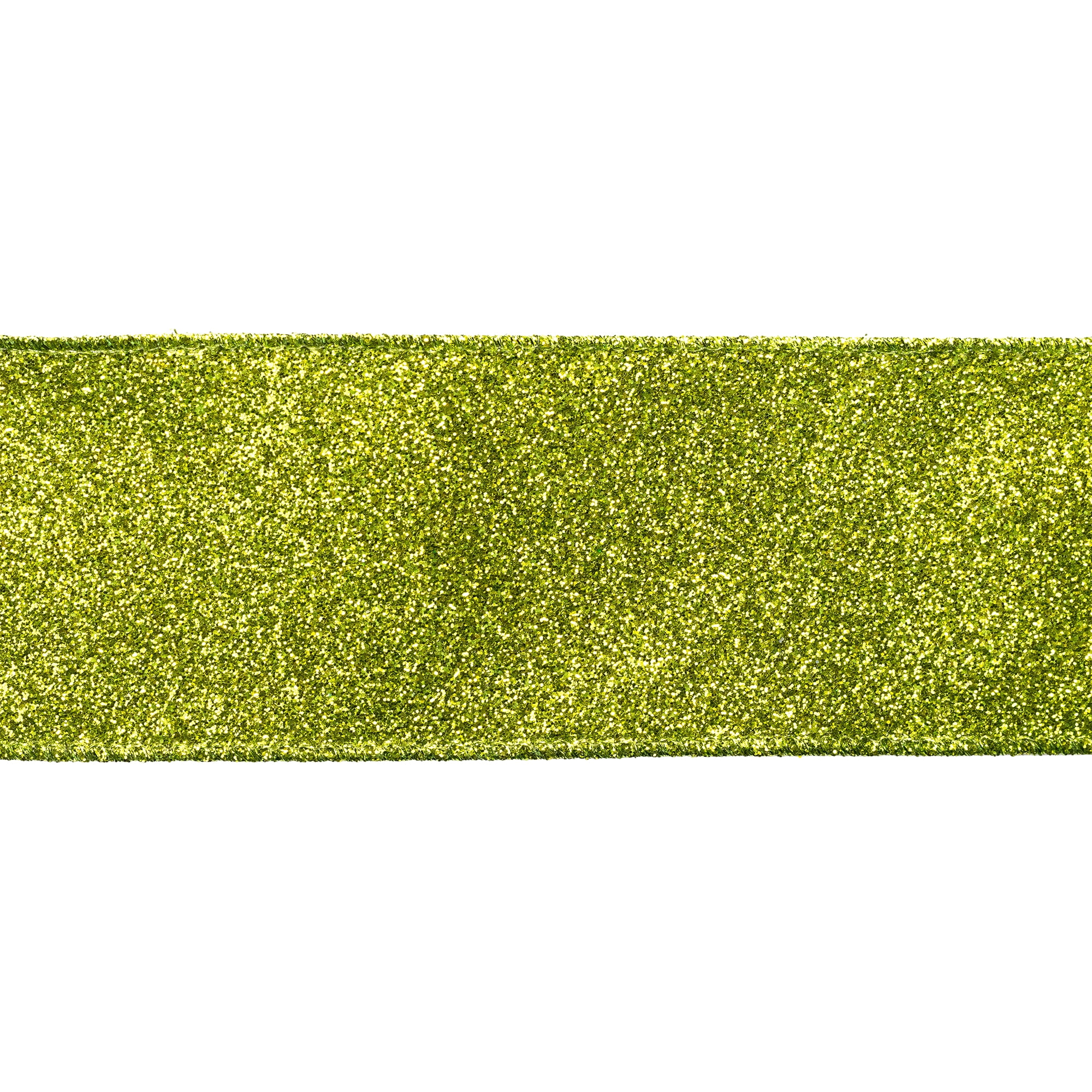 Northlight Club Pack of 12 Lime Green Solid Shimmering Wired Christmas Craft Ribbons - 2.5" x 120
