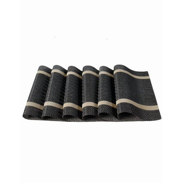 Manteles Individuales Xtellar para Mesa 6 Piezas, Tapetes para Mesa de Comedor Antideslizante, Resistente al Calor, Individuales para Mesa PVC,Fácil de Limpiar,para el Restaurante,Cocina,Hotel cafe