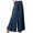 Navy Blue, variant on XBASW Women' S Wide Leg Pants Cotton Linen Trousers Elastic Waist Casual Palazzo Pants with Pockets for Womens S-5XL