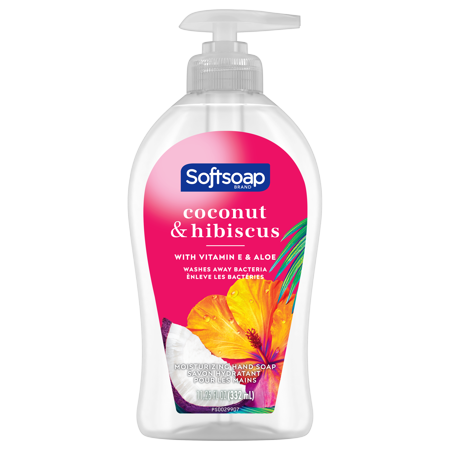 Softsoap Hydrating Liquid Hand Soap, Coconut & Hibiscus, 11.25 oz