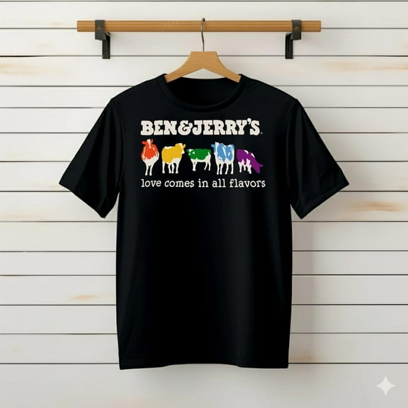 Ben Jerrys Loves Comes In All Flavors 1###TeaBagTeaHouse, Unsiex Shirt
