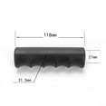 thumbnail image 4 of Arkzeo 2Pcs Wheelbarrow Rubber Handles, Round Tubes Black Replacement Universal Handles 118 x 22mm, 4 of 7