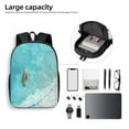 thumbnail image 5 of Goofa Tranquil Ocean Canoe Journey Pattern 17in Student Backpack - School, Travel, Work Bookbag -Laptop Backpack,Water Resistant College School Computer Bag, 5 of 6