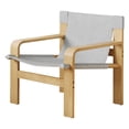 thumbnail image 6 of Mid-Century Linen Accent Chair - 250lb Capacity - Detachable Washable Cover - Wide Armrests, 6 of 13