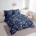 thumbnail image 3 of Castle Fairy Ice Hockey 7-Piece Bedding Comforter Set for Boys Teens,Winter Sport King Bedding Sets,Ball Gaming Ultra Soft Bed Sheets,Lightweight Room Decor, 3 of 8