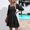 Black Holiday Dresses for Women, variant on Dyegold Sundresses for Women Casual Beach - Party Dress for Women Square Neck Short Sleeve Ruffle Hem Solid Color Midi Sun Dress Summer Flowy Boho Prom Dresses