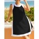 thumbnail image 2 of Conjunto de 2 piezas de vestido y pantalones cortos con bloques de color bohemio para mujer Synound, 2 of 6