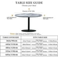 thumbnail image 2 of Round Fitted Tablecloth with Elastic Edge Design Table Cover Waterproof Stain-Resistant Wipeable Table Cloth Best for 42"-46" Round Tables for Outdoor Indoor Marble, 2 of 4