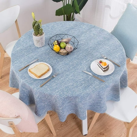 

Cotton And Linen Tablecloth Nordic Style Idyllic Round Table Cover For Restaurant In Your Home