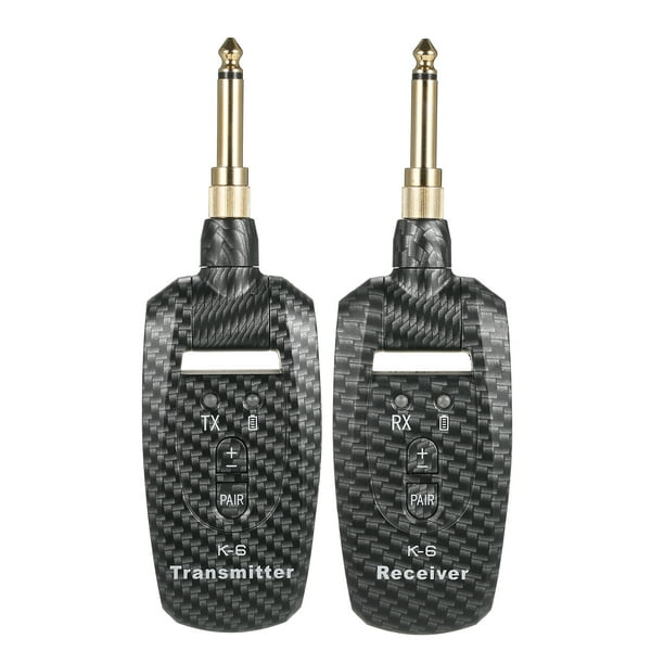 Transceptor inalámbrico Irfora Conjunto de transmisor y receptor de guitarra inalámbrico UHF portátil Rango de transmisión de 50M Sistema inalámbrico de audio Batería de litio recargable inc Irfora Transceptor inalámbrico