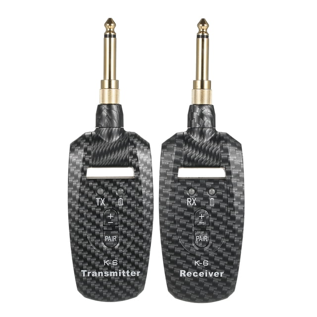 Conjunto de transmisor y receptor de guitarra inalámbrico UHF portátil, sistema inalámbrico de Audio con rango de transmisión de 50M incorporado