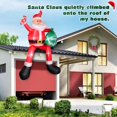 thumbnail image 2 of 8FT Inflatable Sitting Santa Claus Christmas Outdoor Decorations, Blow Up Santa Claus with Gift Bag Sitting on Roof Wall Tree Chair, Xmas Outdoor Decorations for Street House Patio Bench Shrubs, 2 of 5
