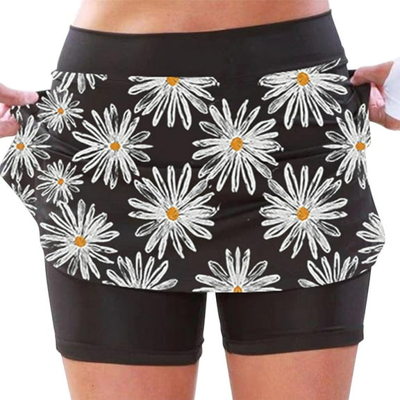 Skpblutn Tennis Skirts for Women Golf Athletic Activewear Skorts Mini Summer Workout Running Shorts with Pockets S BK2