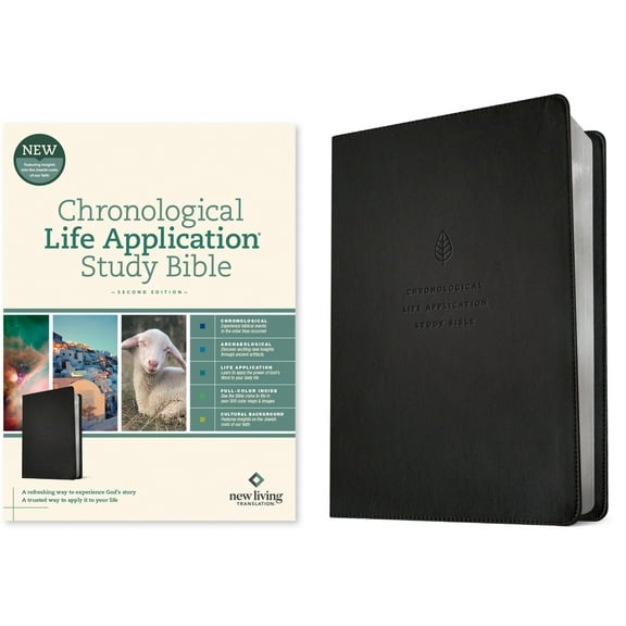 NLT Chronological Life Application Study Bible, Second Edition (Leatherlike, Ebony Leaf), (Hardcover)