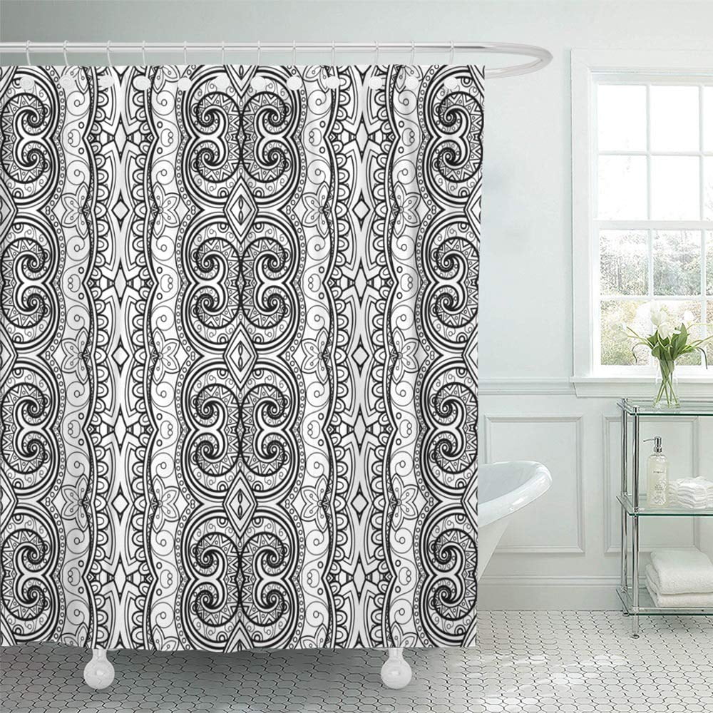 KSADK African Abstract Black and White Tribal Pattern Ethnic Flight of