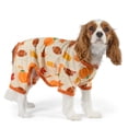 thumbnail image 5 of Vibrant Life Halloween Pajamas for Dogs and Cats, Pumpkins and Leaves, Orange, S, 5 of 8