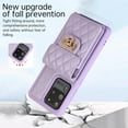thumbnail image 6 of Phone Case for Samsung Galaxy S20 Ultra 5G Wallet Cover with Credit Card Holder Shoulder Crossbody Strap Long Lanyard Leather Cell Accessories S20ultra 20S S 20 A20 S2O 20ultra G5 Women Girls Purple, 6 of 15