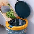 thumbnail image 4 of Nordic - Household Products Garbage Bin Items Living Spring Cap Bin Living Plastic Garbage Kitchen Office Basket with Cover blue medium size, 4 of 9