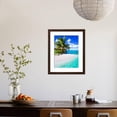 thumbnail image 4 of Tropical Villa and Palm Tree next to Amazing Blue Lagoon, Framed Art Print Wall Art by Martin Valigursky Sold by Art.Com, 4 of 6