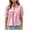*Pink, variant on ClodeEU Women's V Neck Puff Short Sleeve Pleated Blouse,Casual Loose Swing Tunic Top Beige,Women's Plus L
