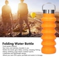 thumbnail image 4 of Botella De Agua De Silicona Plegable Portátil De 500 Ml Con Tapa De Acero Inoxidable Para Actividades Al Aire Libre, 4 of 7