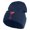 Navy, variant on Red Martini and Olive Beverage Iron On Patched 12 Inch Long Knitted Beanie - Black OSFM