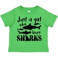 thumbnail image 3 of Inktastic Just a Girl Who Loves Sharks Girls Toddler T-Shirt, 3 of 5