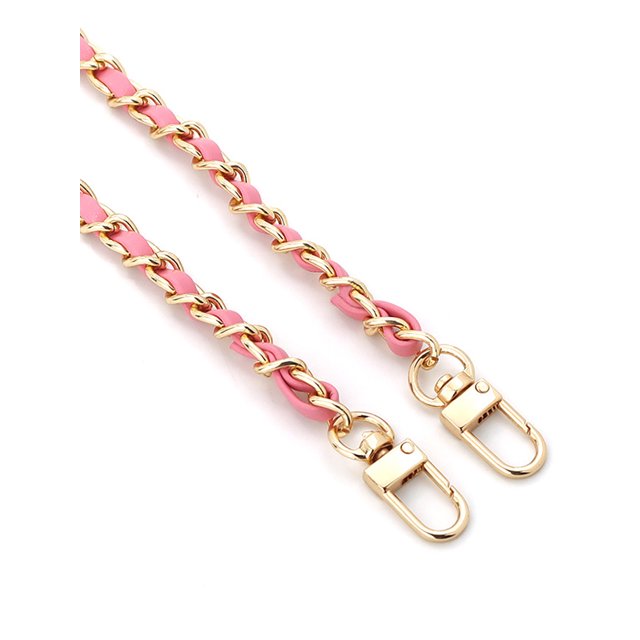 Innerwin Purse Strap Handbag Adjustable Straps Crossbody Belt Fashion Replacement Chain Shoulder Light Gold Chain (Pink)