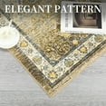 thumbnail image 6 of FairOnly Washable Runner Rug 2' x 6' Elegant Floral Partten Rug Vintage Medallion Carpet for Bedroom Bathroom Hallway, Yellow, 6 of 7