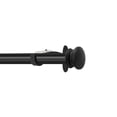 thumbnail image 3 of Deco Window 36 to 66 Inches Adjustable Curtain Rod for Windows with Endcap Finials & Bracket Set (1'' Diameter, Black), 3 of 8