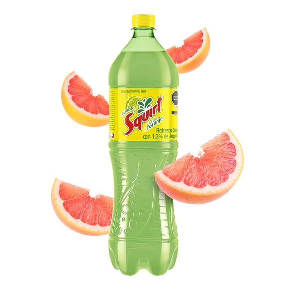 Refresco Squirt sabor toronja con 1.3% de jugo de toronja 1.5 l