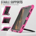thumbnail image 3 of Samsung Tab S8 Ultra 14.6 inch Case with Screen Protector, Dteck 360 Rotating Handle Grip Stand Heavy Duty Rugged Shockproof Case with S Pen Holder for Samsung Galaxy Tab S8 Ultra,
Rose+Black, 3 of 7